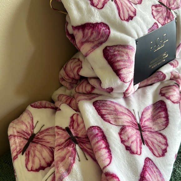 RACHEL Rachel Roy Butterfly 🦋 Throw Pink Purple & White NEW! - Picture 6 of 9